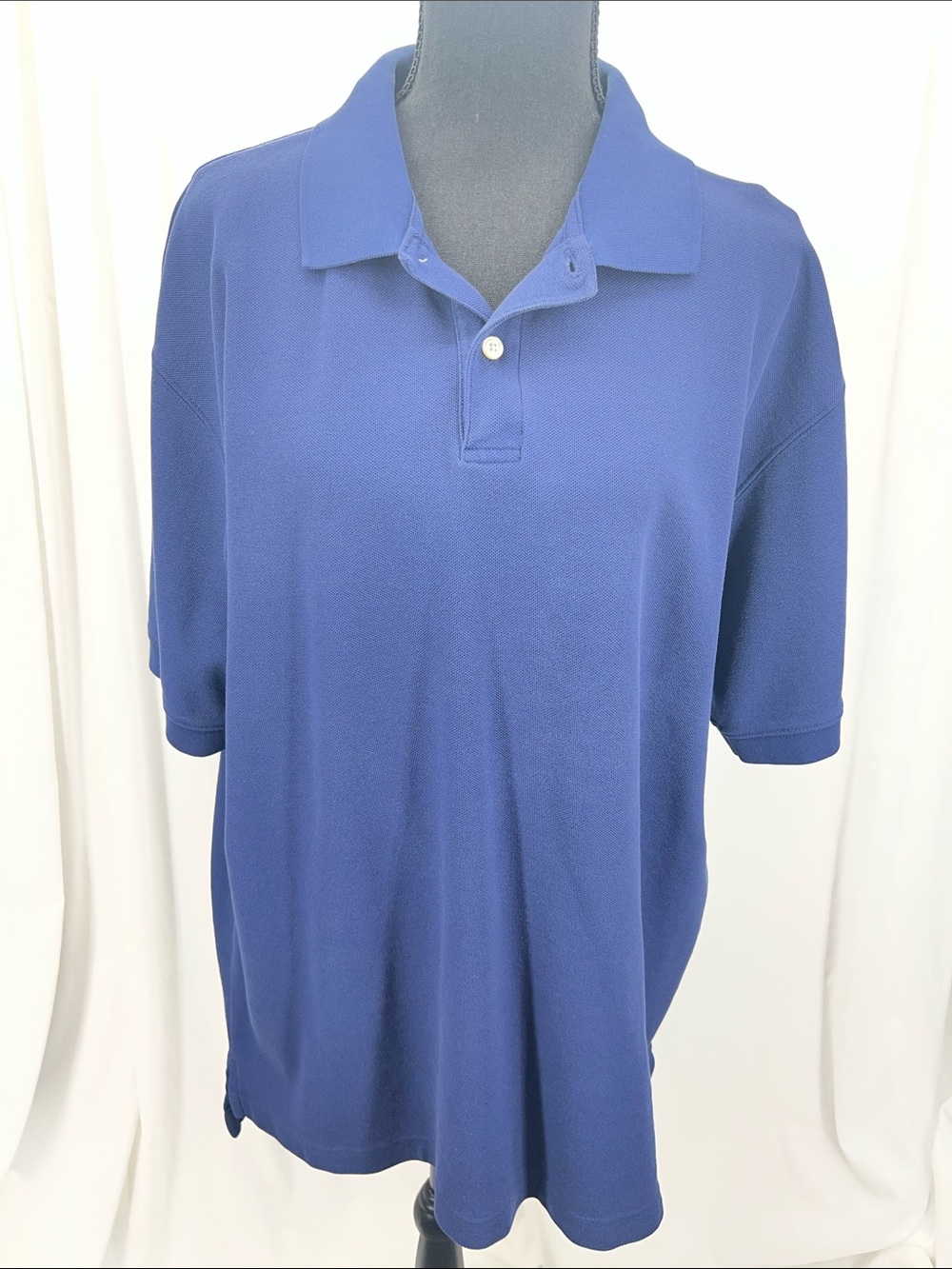 L.L. Bean Men's Large Blue Polo Shirt Classic Style Casual Everyday Pullover